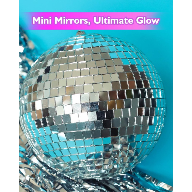 Disco Ball with Motor with Remote and Lights, Palujorty 5-9