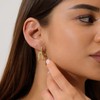 Gold Paperclip Earrings for Women 18K Gold Plated Chunky Hoop