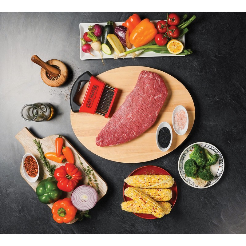 Chef-Master Meat Tenderizer Tool, Stainless Steel Sharp Needle Blade Tenderizer