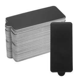 uxcell 100pcs Mini Cake Boards, Mousse Cake Cardboards Rectangle Cake Bases Plates Cupcake Dessert Displays Base Tray for Pastries, Dessert Base - Grease Proof (Black)