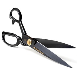 Tijeras de costura - Tijeras de costura profesional de 30.5 cm Tijeras afiladas de acero de alto carbono, tijeras de cuero resistentes para cortar tela, ropa, cuero, materias primas