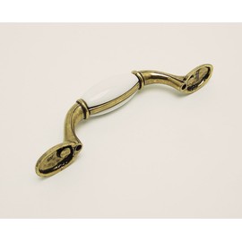 WAKI Ceramic Handle 3.0 inches (76 mm) Antique Brass