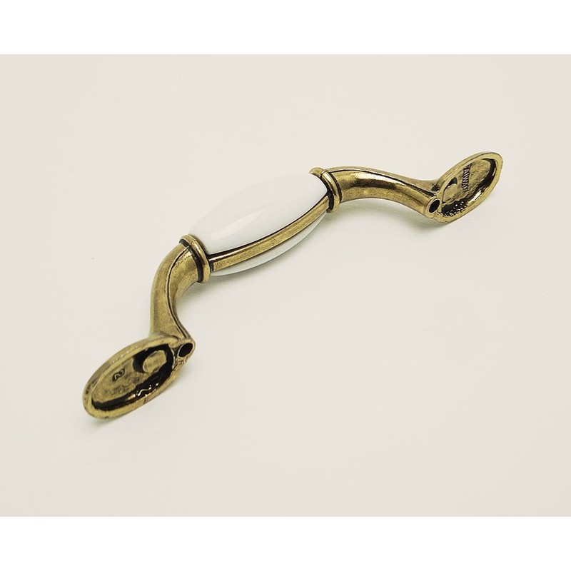WAKI Ceramic Handle 3.0 inches (76 mm) Antique Brass