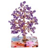 Nupuyai Amethyst Crystal Tree with Agate Slices Base, Gemstone Tree,