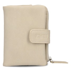 Zwei MW5 Small Women's Wallet Soft Faux Leather Wallet with Press Stud and Zip Coin Compartment, 6 Card Slots, 4 Slip Pockets, 1 Note Compartment, Nubuck linen, Classic