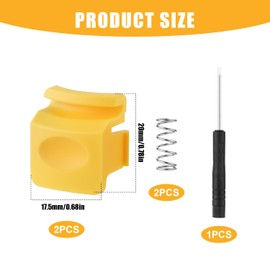 2pcs Replacement Button Compatible with Owala FreeSip 24oz 32oz, Water Bottle Lid Mouth Push Switch Top Cap Seal Stopper Replacement Parts for Owala 19/24/32/40oz Accessories, Yellow