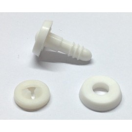 celloexpress Pack of 20 - Regular Animal Joints 20mm White - Teddy Bear & Soft Toy Making Limbs and Head Joints