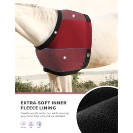 Harrison Howard Horse Shoulder Guard Thick Stretchy with Inner Soft Fleece Lining Adding Comfort Prevents Chafing Burgundy L