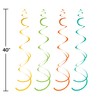 Creative Converting 324355 Decorative Hanging Streamers, 40", Assorted, 10ct