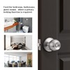 Probrico Bedroom Bathroom Door Knobs Brushed Nickel Door Handles, Interior