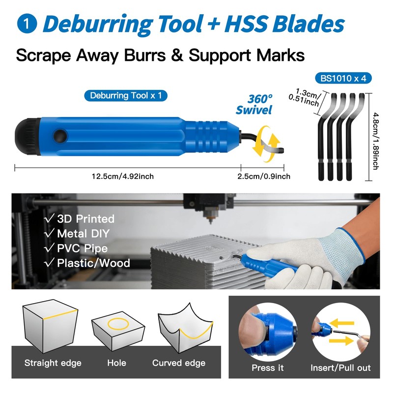 Deburring Tool 3D Printing for Resin PLA with Flush Cutters