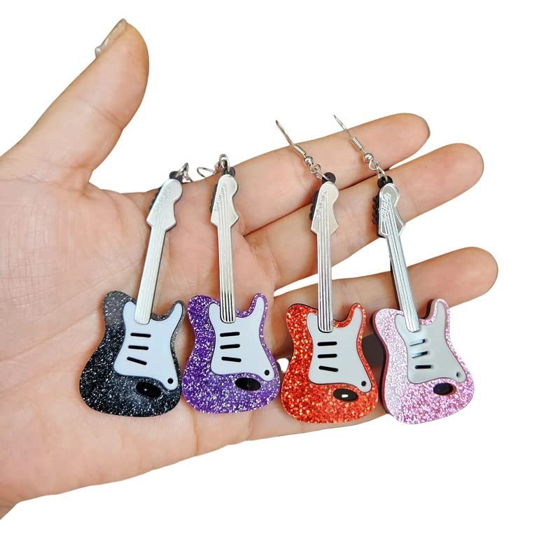 Electric Guitar Drop Dangle Earrings for Women – Rock n