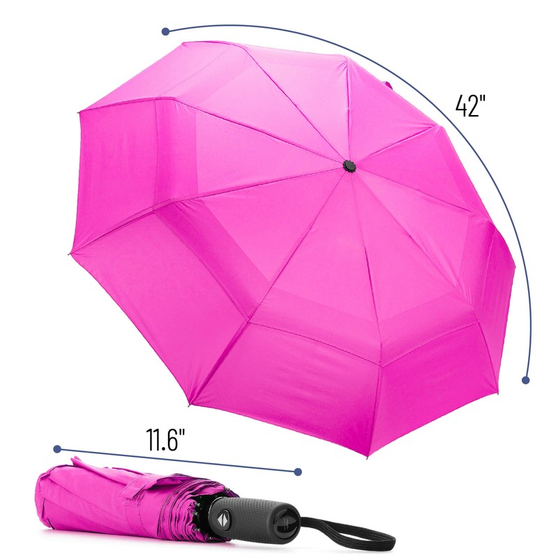 Mr. Pen- Windproof Travel Umbrella, Pink Blossom, Automatic Umbrellas for