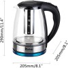 Zokop Electric Glass Kettle Tea Maker with Temperature Controls 110V