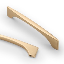 Asidrama 10 Pack 5 Inch(128mm) Brushed Brass Kitchen Cabinet Handles, Cabinet Pulls Kitchen Cabinet Hardware for Cupboard Drawer Handles Dresser Pulls