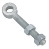 Swing Gate Long Eye Bolts Hinge + Nuts Adjustable Zinc