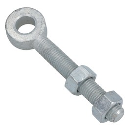 Swing Gate Long Eye Bolts Hinge + Nuts Adjustable Zinc Plated 12 x 150mm 1pc