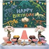 Dinosaur Happy Birthday Backdrop Banner Dinosaur Birthday Photography Background Trex