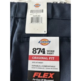 Dickies Men's 874 Original Fit Work Pants Straight Leg Dark Navy Size 50x30 NWT