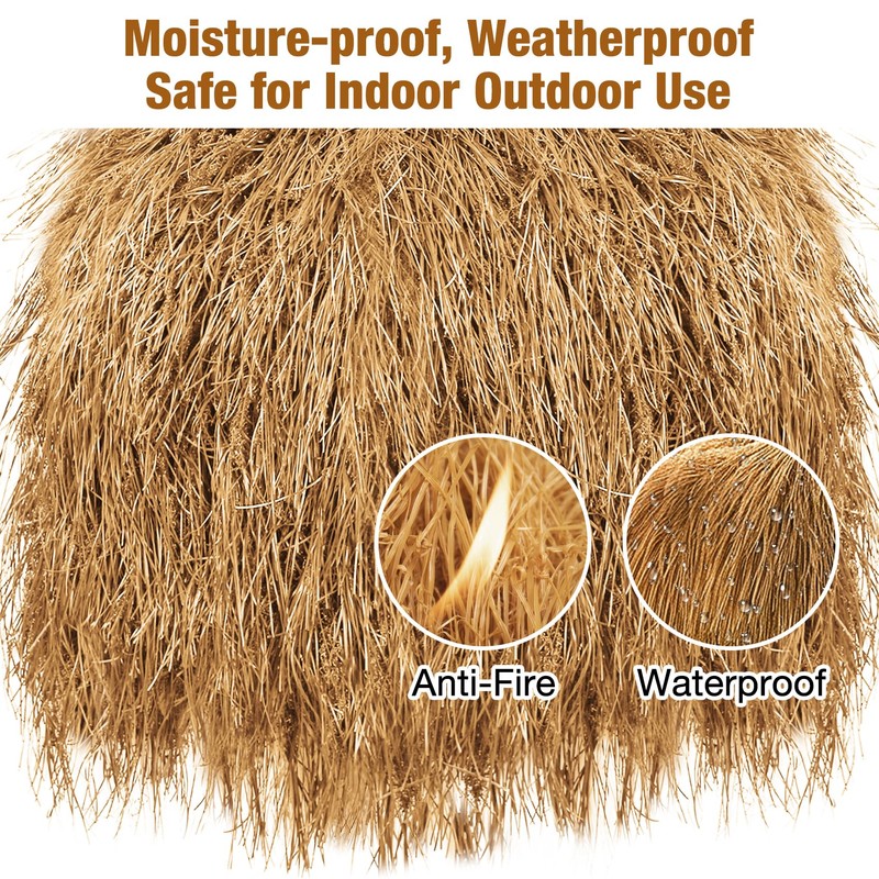 XLX TURF Faux Thatch Grass Roll for Tiki Bar Hut,