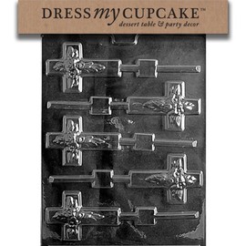 Dress My Cupcake Cross (Flower) Lollipop Chocoate Mold - R023