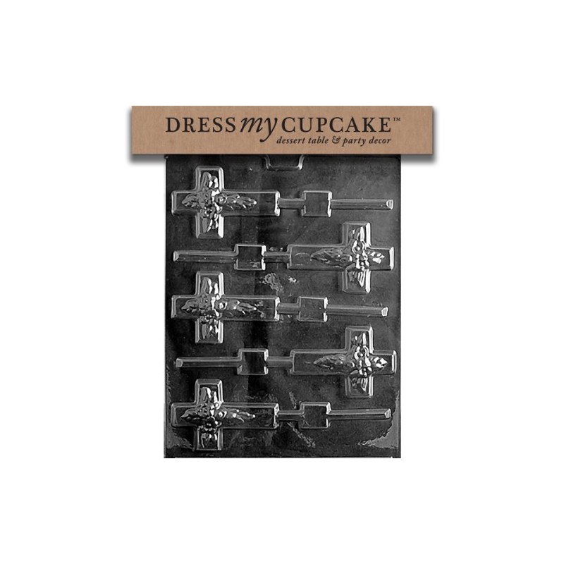 Dress My Cupcake Cross (Flower) Lollipop Chocoate Mold - R023