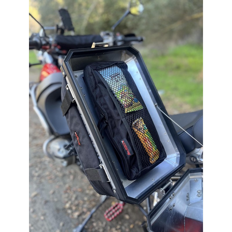 adventurePOCKETS Moto Pockets Motorcycle Pannier/Side Case Lid Bag, 14"x6" 2.75