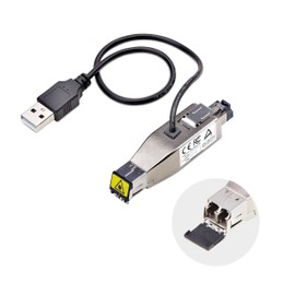 StarTech.com Gigabit Fiber to RJ45 Ethernet Media Converter Dongle, Optical Singlemode 10km/Multimode 800m, TAA, USB Powered
