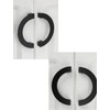 Susenya Half Moon Handles,1-Pack, Brushed Silver Cabinet Pulls 5.04" Hole