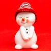 SIKORA DK32 Snowman with Knitted Hats Decorative Figures for Christmas