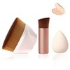 Brochas de Maquillaje Con Brocha Kabuki para Contorno y Esponja