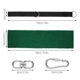 Hanging Set with Tree Swing Straps, Adjustable Hammock Straps (Set of 2), Tree Protection Sleeves, Swivel Strong Rustproof Hook