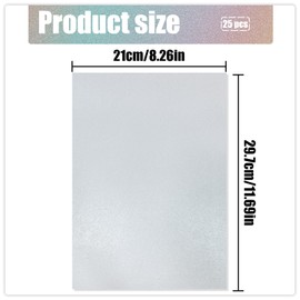 NILLOS A4 Sparkly Paper, 25 Sheets Glitter Cardstock Paper for DIY Projects, Card Making (25 Colors, 250 GSM)