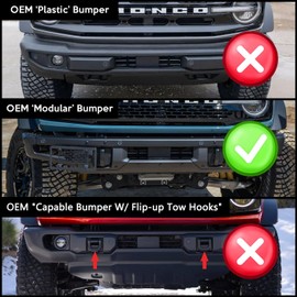 Klutchtech Bronco License Plate Holder 2021-2024, Front Plate Frame for Modular Steel Bumper Compatible with Bronco Accessories 2024-2021 6th Gen. Durable and Stylish License Plate Mount