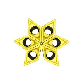 Carbide Inserts for Lathe Tool Holder - 10PCS DCMT21.51 Indexable Solid Carbide Turning Insert Blade