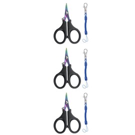 Fishing Scissors, 9Pack 95mm Stainless Steel Fishing Line Scissors, Portable Plier Cutter Braid Line Scissors, Fishing Tackle Scissors, Fishing Line Rig Heavy Duty Multi-Purpose Scissors (Colorful)