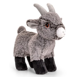 tachi Cuddly Toy Goat Plush 20 cm, Standing Kids, Soft Toy, Grey