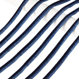 AHANDMAKER 10 Yards Piping Bias Tape, 1/2 Inch Piping Trim with Welting Cord Polyester Lip Cord Trim for Sewing Garment Clothing Upholstery Accessories DIY Crafting, Marine Blue