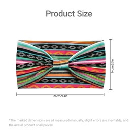 GWAWG 4 Pack Headbands for Women's Hair Wide and Thin Elastic Boho Tie Dye Knotted Hairbands,Our Ladies Headbands Blend Vintage Style with Practicality.Casual Outings,Festivals and as Women's Fashion