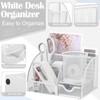 11 in 1 White Desk Organizers and Accessories, White Office