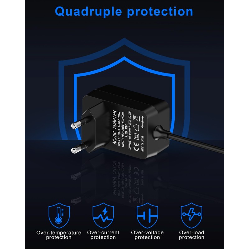 30 W Power Supply Charger Replacement for Echo (3rd/4th Gen),