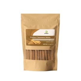 Diyon's Ceylon Cinnamon Sticks 1.7oz (50g), 100% Naturally Dried | Strong Aroma, Perfect for Baking, Cooking & Beverages | 3+ Inches Length - Ceylon Cinnamon From Sri Lanka, Packed With Kraft stand up resealable pouch.