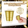 Dualshine 100 Pack 2oz Black and Gold Graduation Plastic Shot