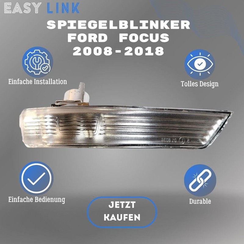 Easy Link Spiegelblinker Rechts Außenspiegel Blinker Seitenblinker Blinkleuchte Kompatibel mit
