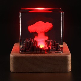 DAVID ROCCO Mushroom Cloud Nuclear Blast Lamp Ornament, Atomic Bomb Model Atmospheric Lamp, Epoxy Resin Night Light, Children's Room as Well as Living Room Decor Gifts for Friends (Mushroom Cloud)