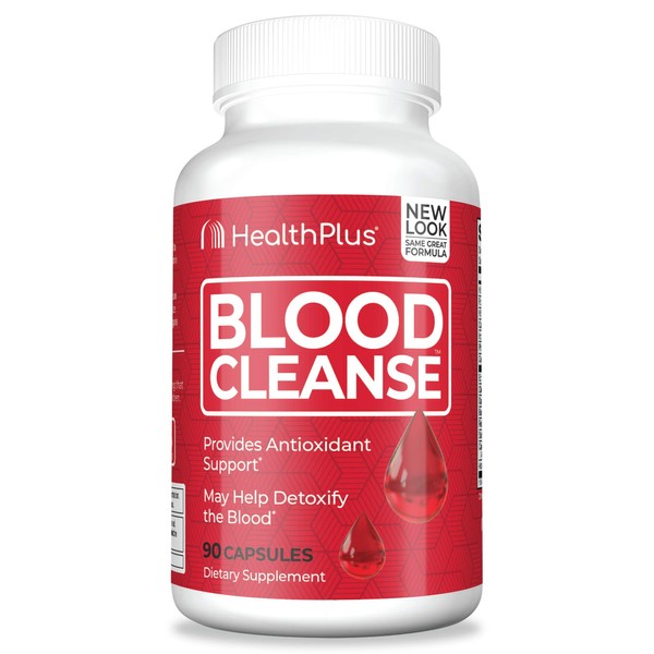 Health Plus Blood Cleanse - Dietary Supplement - Gluten Free, Natural Herbal ingredients (90 Capsules, 45 Servings)