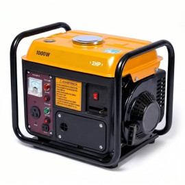 Generador De Gasolina Portatil 1000W/2HP | Generador De Luz a Gasolina | Planta Luz gasolina | Peso 17Kg, Ideal para Hogar, Obra y Emergencias