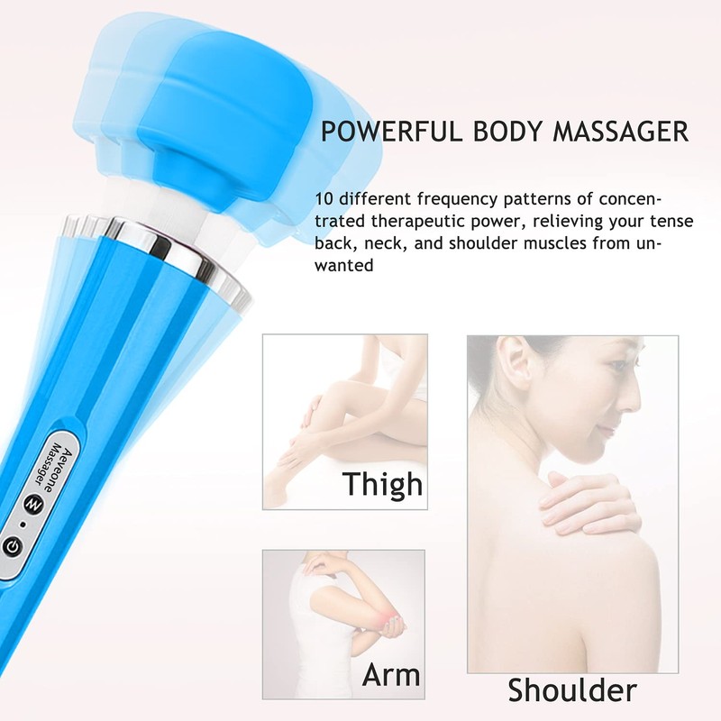 Wired Powerful Handheld Wand Massager, Strong Personal Vibration Massage for