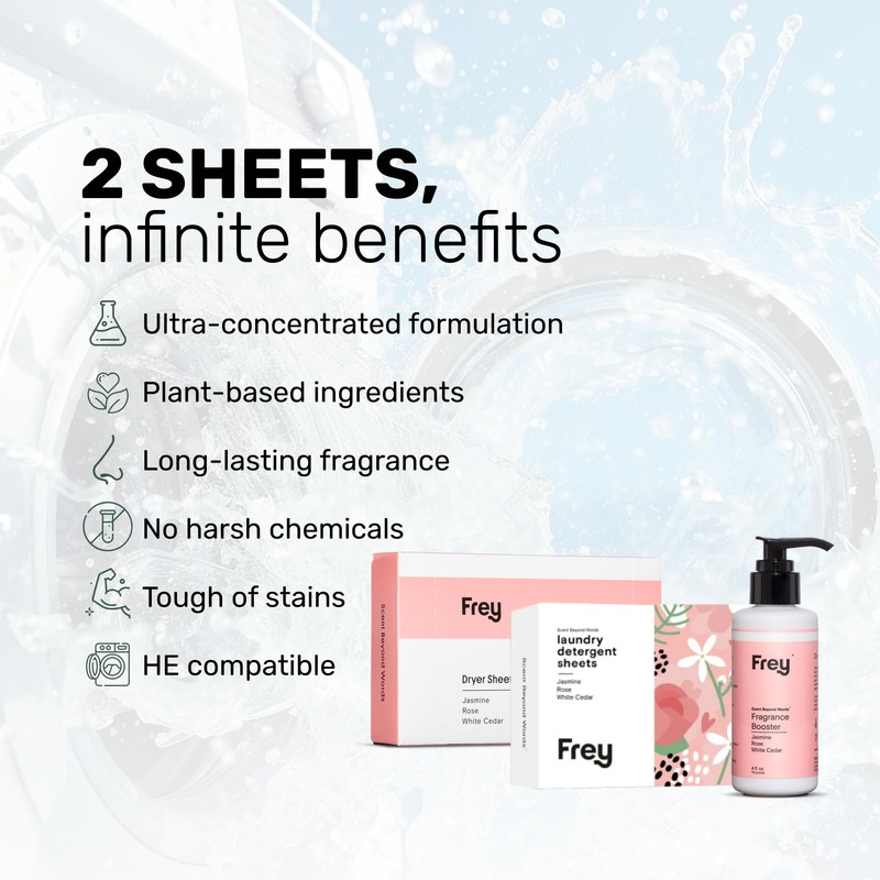 FREY Full Laundry Package | Detergent Sheets, Dryer Sheets &