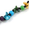 Avalaya Multicoloured Wood Bead and Sea Shell Nugget Black Cotton